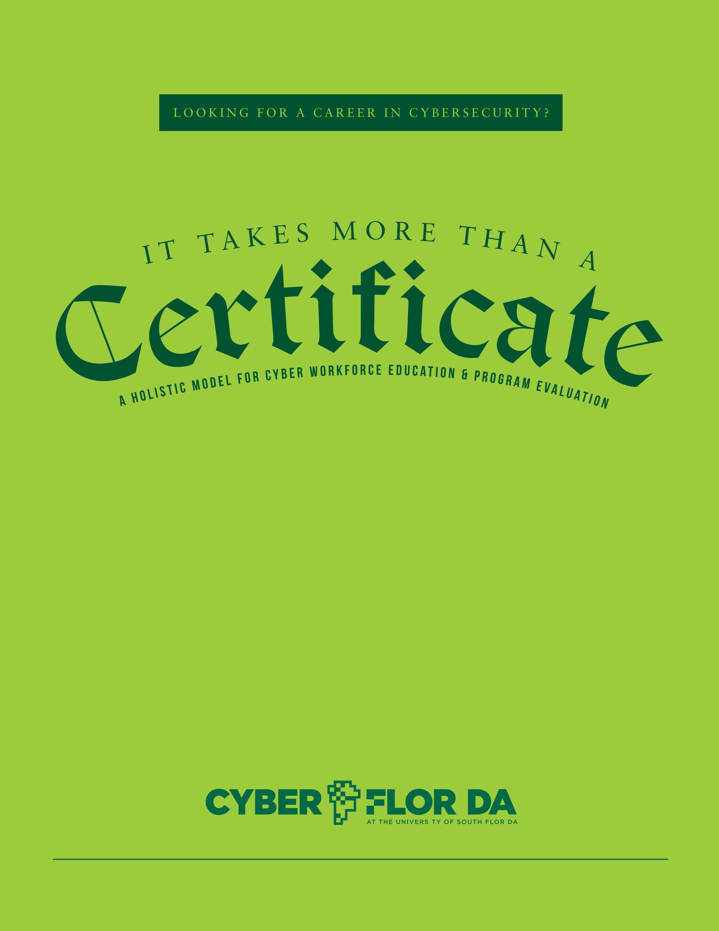 It Takes More Than a Certificate